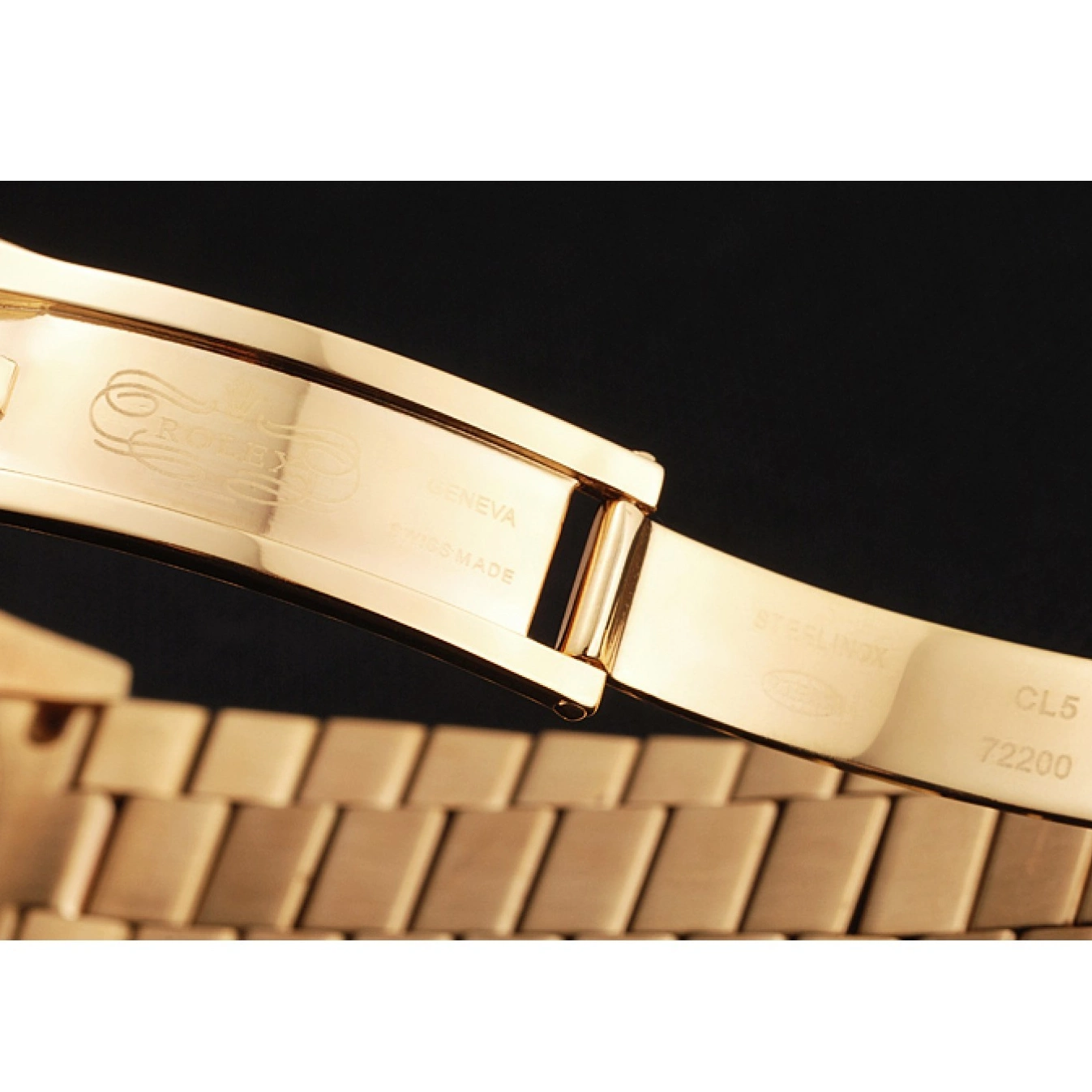 Aaa replica watch Swiss Yellow Gold Rolex Diamond Date Day Pave 0619